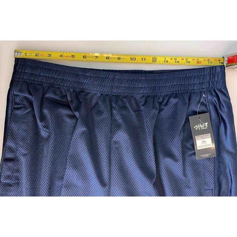 Shaka Wear Men's Navy Blue Basketball Mesh Workout Gym Shorts Size 3XL - Picture 6 of 10